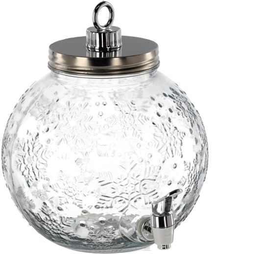 Distributeur de boissons en verre 4 l avec robinet Bombka