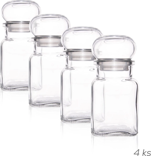 Pots à épices en verre TK150, lot de 4 pcs