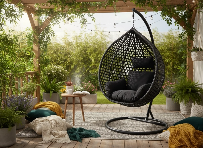 Support métallique stable et balancement doux