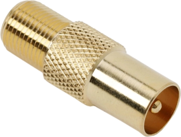 Adaptateur plaqué or, de prise F vers connecteur coaxial TV