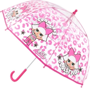 Parapluie transparent manuel avec motif L.O.L.