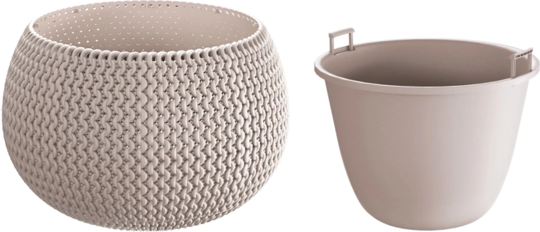 Jardinière Splofy Bowl avec insert 37 cm mocca
