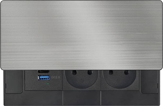 Charge USB rapide : USB‑C PD 20 W + USB‑A QC 3.0