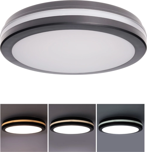 Luminaire LED Solight Gari 26 W, 300 mm, IP65, 3 CCT, noir