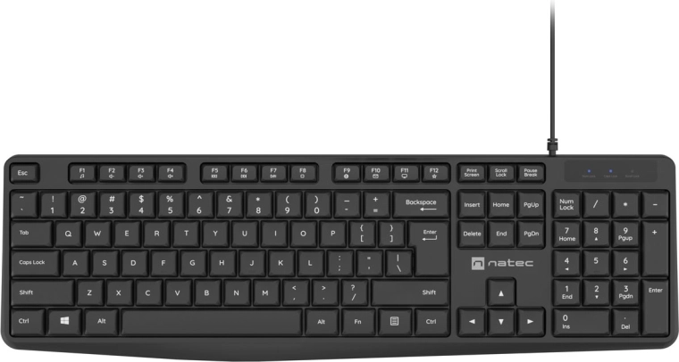 Natec Nautilus clavier filaire slim US noir