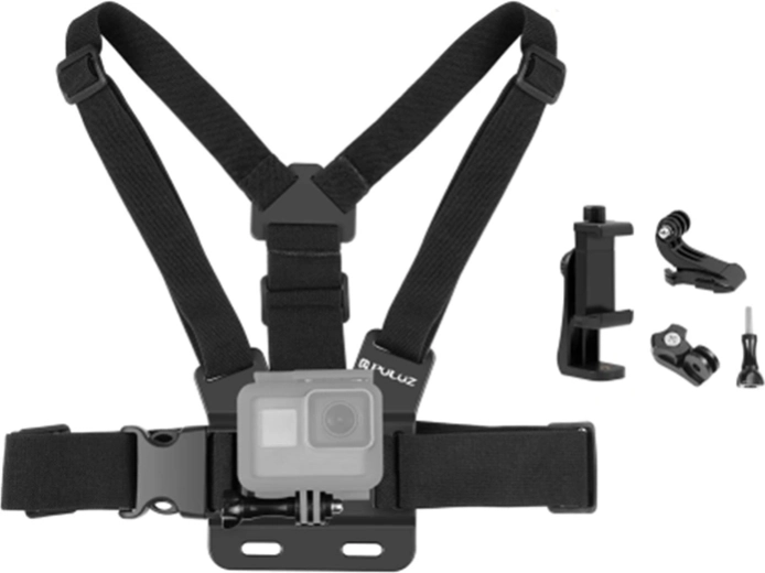 Sangle de poitrine PULUZ 5 en 1 avec support pour téléphone et crochet J - 1 pièce