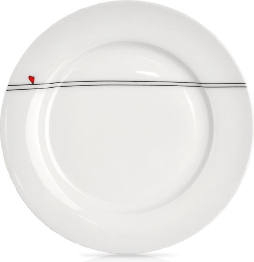 Assiette à dessert en porcelaine avec petit cœur, 19 cm