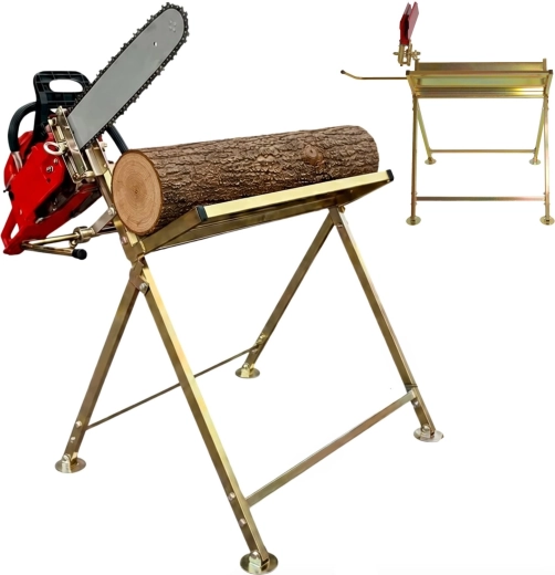 Chevalet de sciage de bois Bauerkraft avec support pour tronçonneuse - 1 pièce