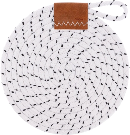 Dessous de verre en coton Skandi blanc 21 cm