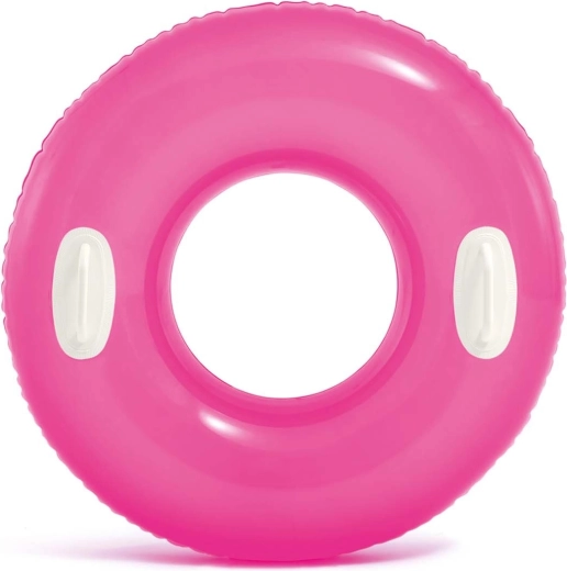 Bouée de natation rose Intex avec poignées, 76 cm