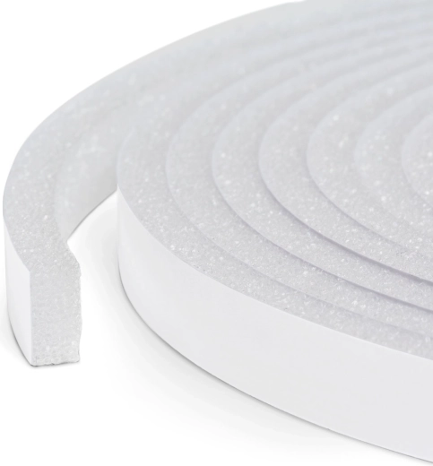 Bande isolante en mousse autocollante pour fenêtres et portes, 6 m, blanche, 10 mm