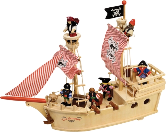 Bateau pirate en bois Tidlo