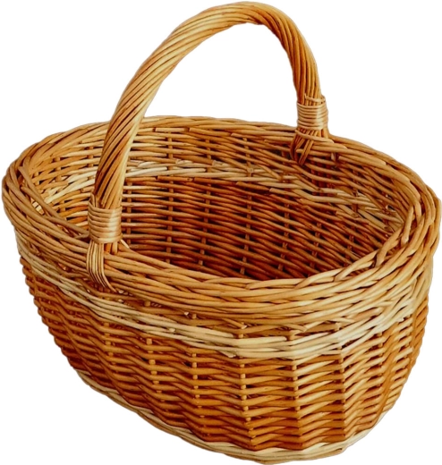 Panier à fruits plus petit en osier verni 32 × 28 × 25 cm