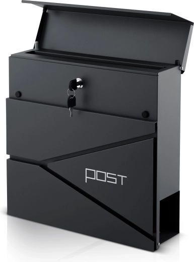 Stockage sécurisé du courrier avec serrure et 2 clés