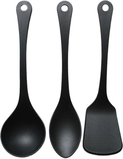Set d’ustensiles de cuisine 3 pièces noir