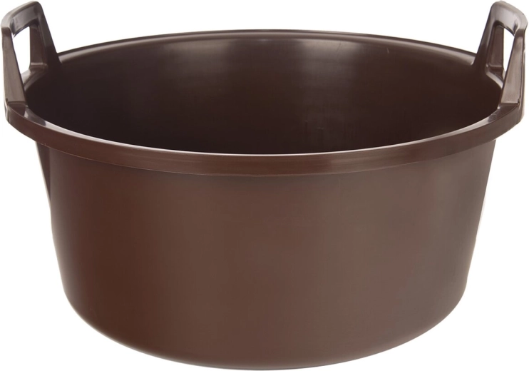 Bassine en plastique avec poignées 40 l marron