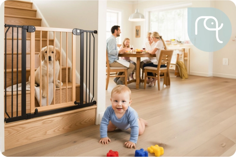 Largeur universelle 76–104 cm et verrouillage à 90°