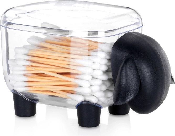 Boîte pour cotons-tiges et disques démaquillants en forme de mouton 13 cm