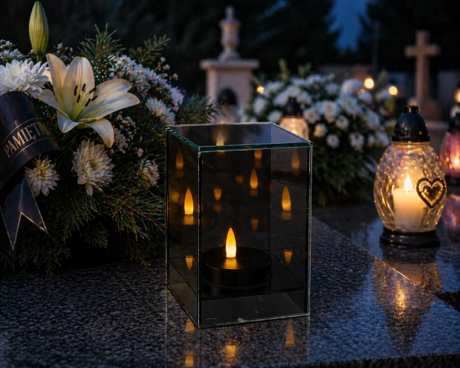 Lampion LED en forme de cube 10 × 10 × 15 cm