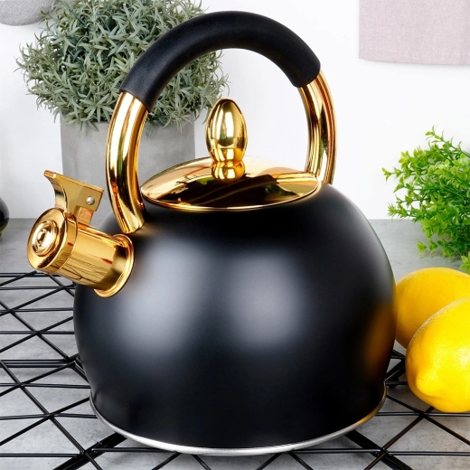 Élégant design noir et doré