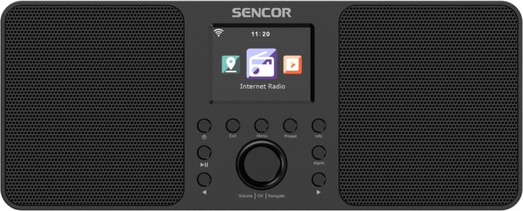 Radio Internet Sencor avec 2x10W, WiFi, FM, DAB+, USB et affichage LCD