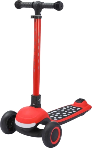 Trottinette enfant pliable lumineuse avec musique 3-en-1 noire