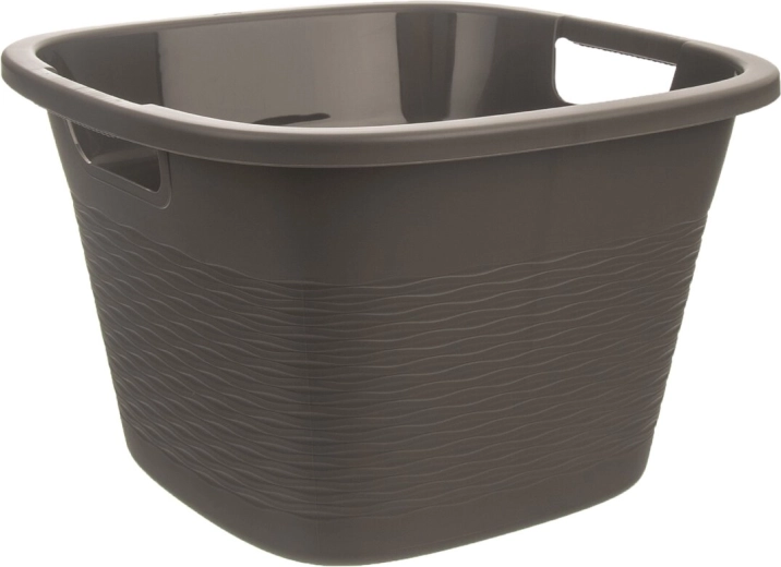 Bassine carrée en plastique ORION LOOP avec poignées, 16,8 l, gris foncé