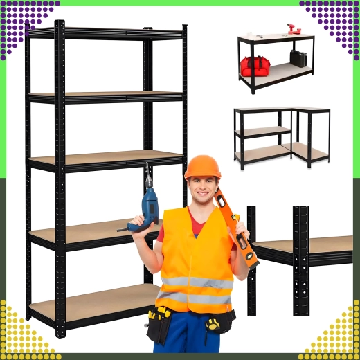 Assemblage variable et étagères réglables