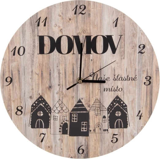Horloge murale « Maison… » marron 34 cm