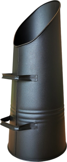 seau à charbon en métal grand – noir 15 l