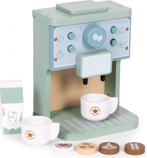 Machine à café en bois pour enfants barista set 8 pièces ECOTOYS