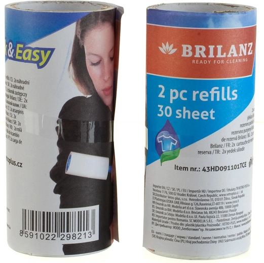 Rouleaux adhésifs de rechange pour vêtements (2 pcs)