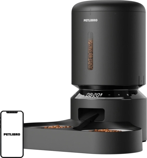 Petlibro Granary distributeur automatique de nourriture 5 l avec deux gamelles noir