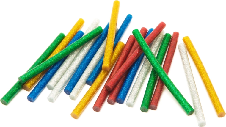 Bâtonnet de colle thermofusible pailleté pour pistolet à colle 7 mm - 1 pièce