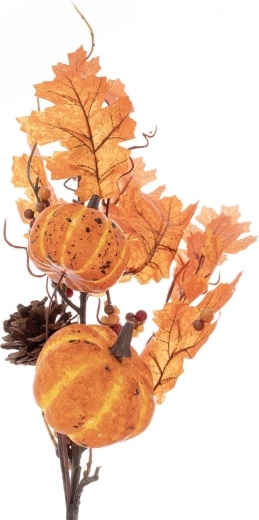 Branche décorative en plastique (UH) orange automnal
