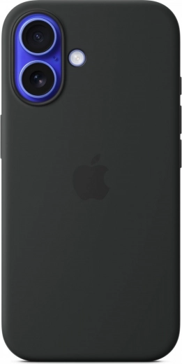 Coque en silicone avec MagSafe pour iPhone 16 - noire