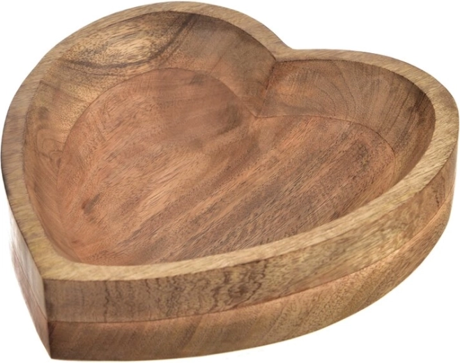 Bol en bois de manguier en forme de cœur 20 × 20 × 7 cm