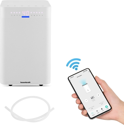 Déshumidificateur d’air Bauerkraft 12 l/24 h avec Wi‑Fi