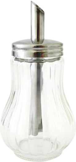 Sucrier en verre avec couvercle doseur en acier inoxydable 200 ml