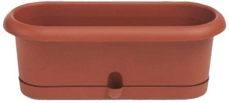 Jardinière à herbes Pierina avec soucoupe 30 × 10,5 cm terracotta