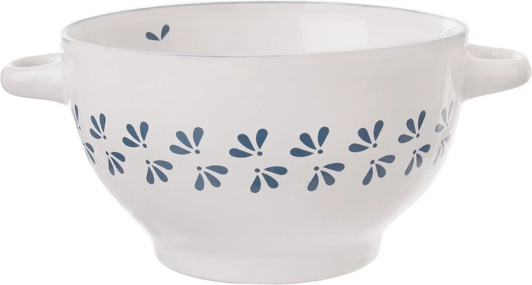 Bol à soupe en céramique bleu et blanc 14 cm