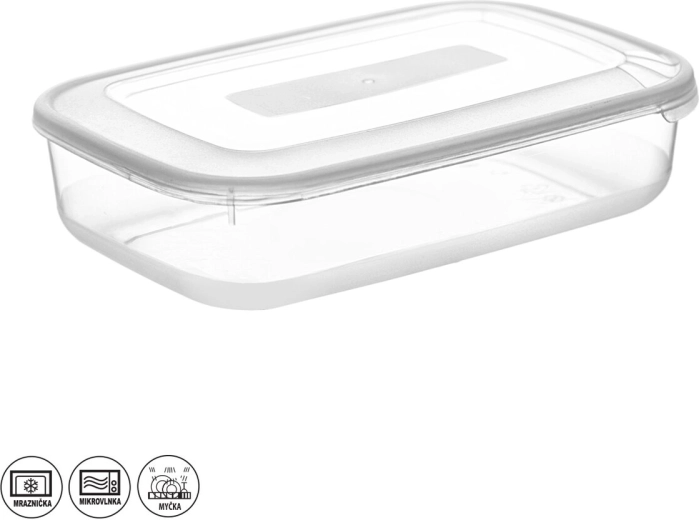 Boîte alimentaire en plastique rectangulaire 0,85 l