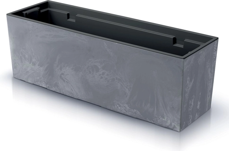 Jardinière effet béton avec insert 77 cm marengo