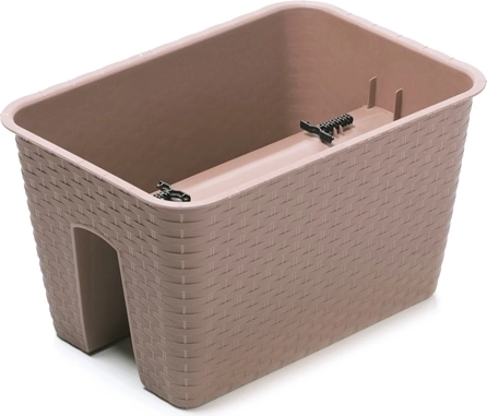 Jardinière de rambarde Ratolla 40 cm moka