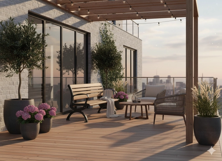 Accessoire stylé pour terrasses et jardins