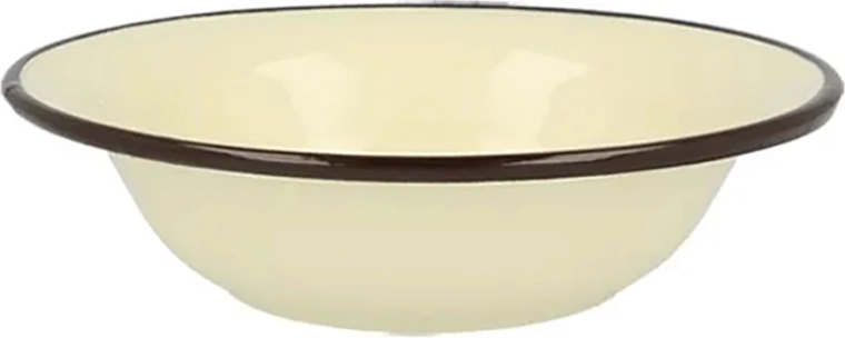 Bol émaillé Silesia Rybnik 0,55 l, diamètre 18 cm, crème