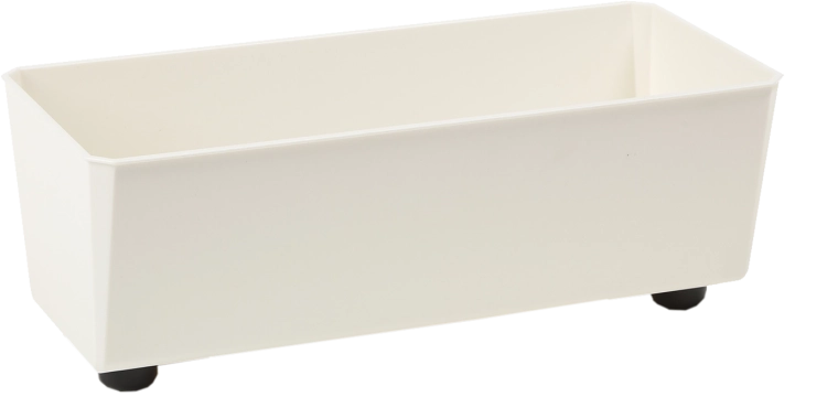 Coupe à fleurs Saga 37,5 × 17 cm – crème, en plastique recyclé
