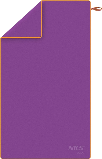 Serviette en microfibre à séchage rapide NILS aqua NAR12 violet‑orange 180 × 100 cm