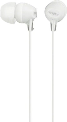 Écouteurs Sony MDR-EX15AP avec microphone, blancs