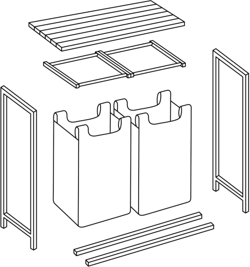 Sacs amovibles avec poignées pour un transport facile